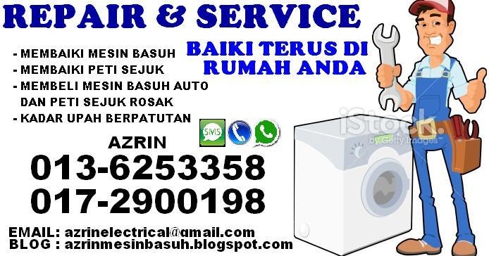 Pakar Servis Mesin Basuh & Peti Sejuk: Baik Pulih Cepat & Murah