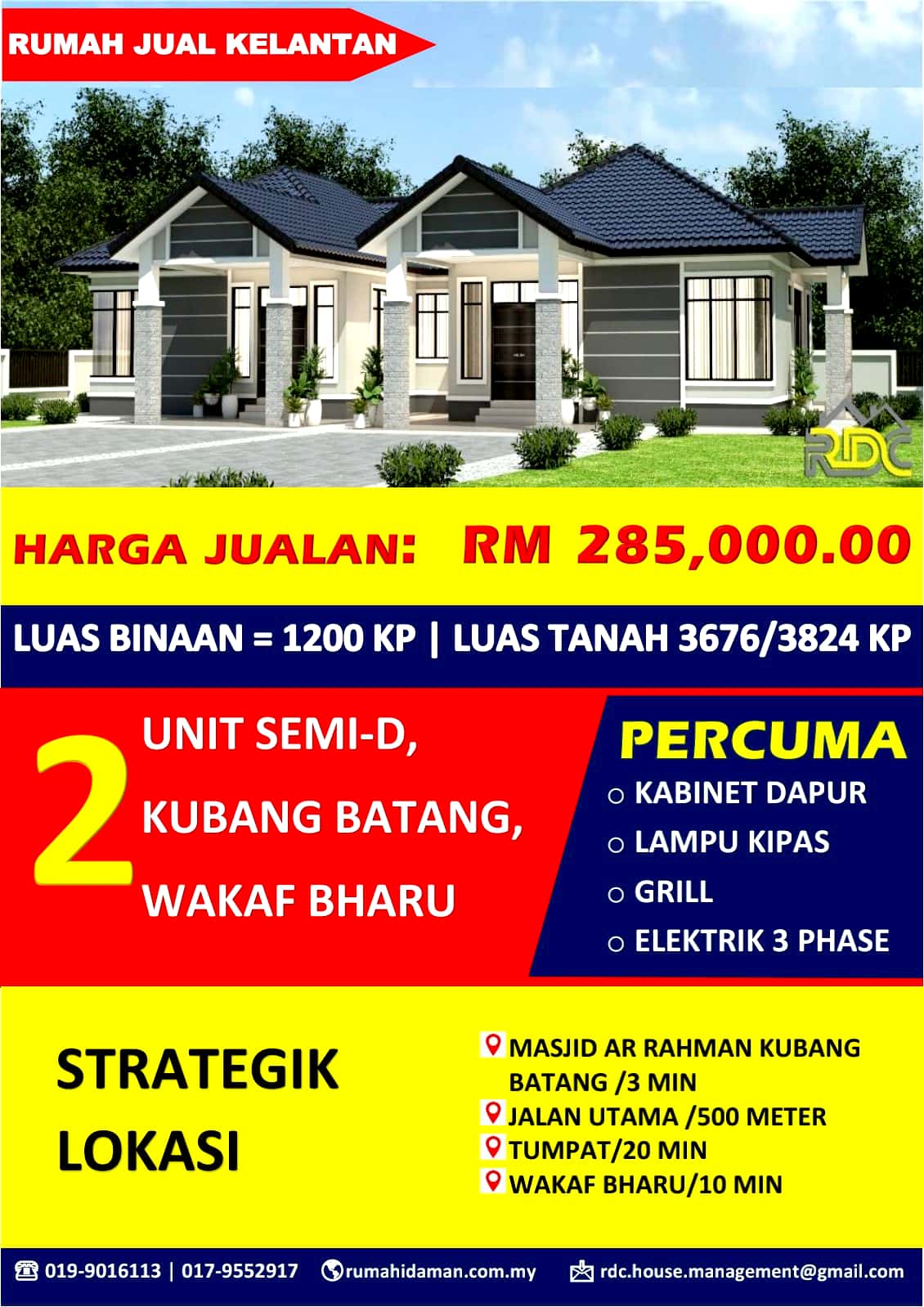 Rumah Banglo Mewah Dijual di Kelantan – Harga Berpatutan, Lokasi Strategik