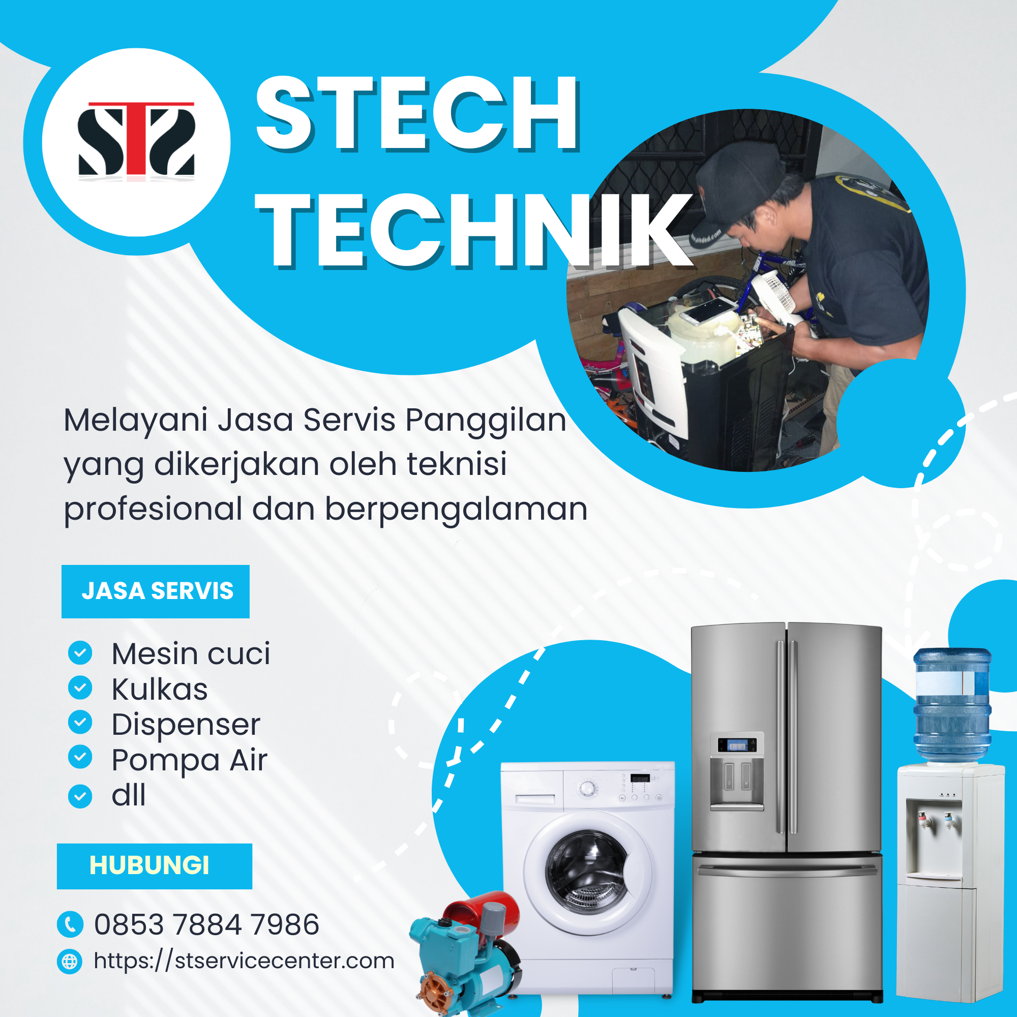 Perkhidmatan STECH: Penyaman Udara & Elektrik Profesional - Penyelenggaraan & Pembaikan Berkualiti
