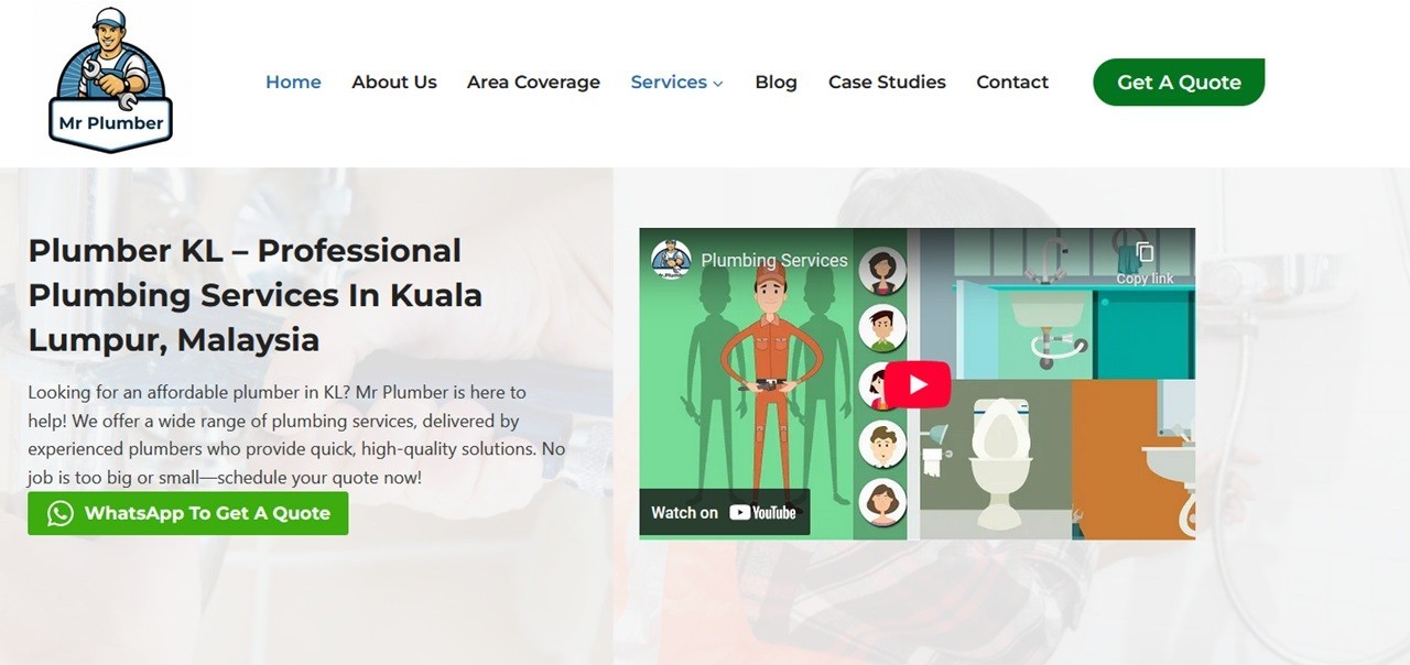 Pakar Paip Kuala Lumpur – Mr Plumber | Perkhidmatan Profesional