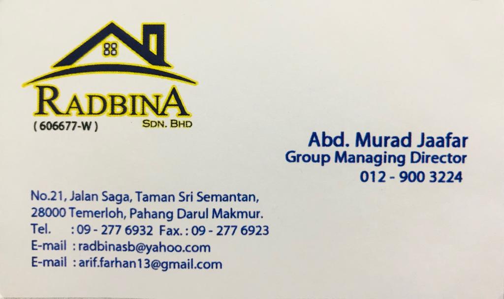 Logo Radbina Sdn. Bhd. - Penyedia Perkhidmatan Berkualiti di Malaysia