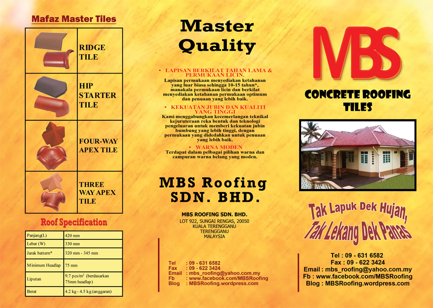 MBS Roofing Sdn Bhd – Pakar Bumbung Metal & Atap, Kualiti Tinggi, Perkhidmatan Profesional