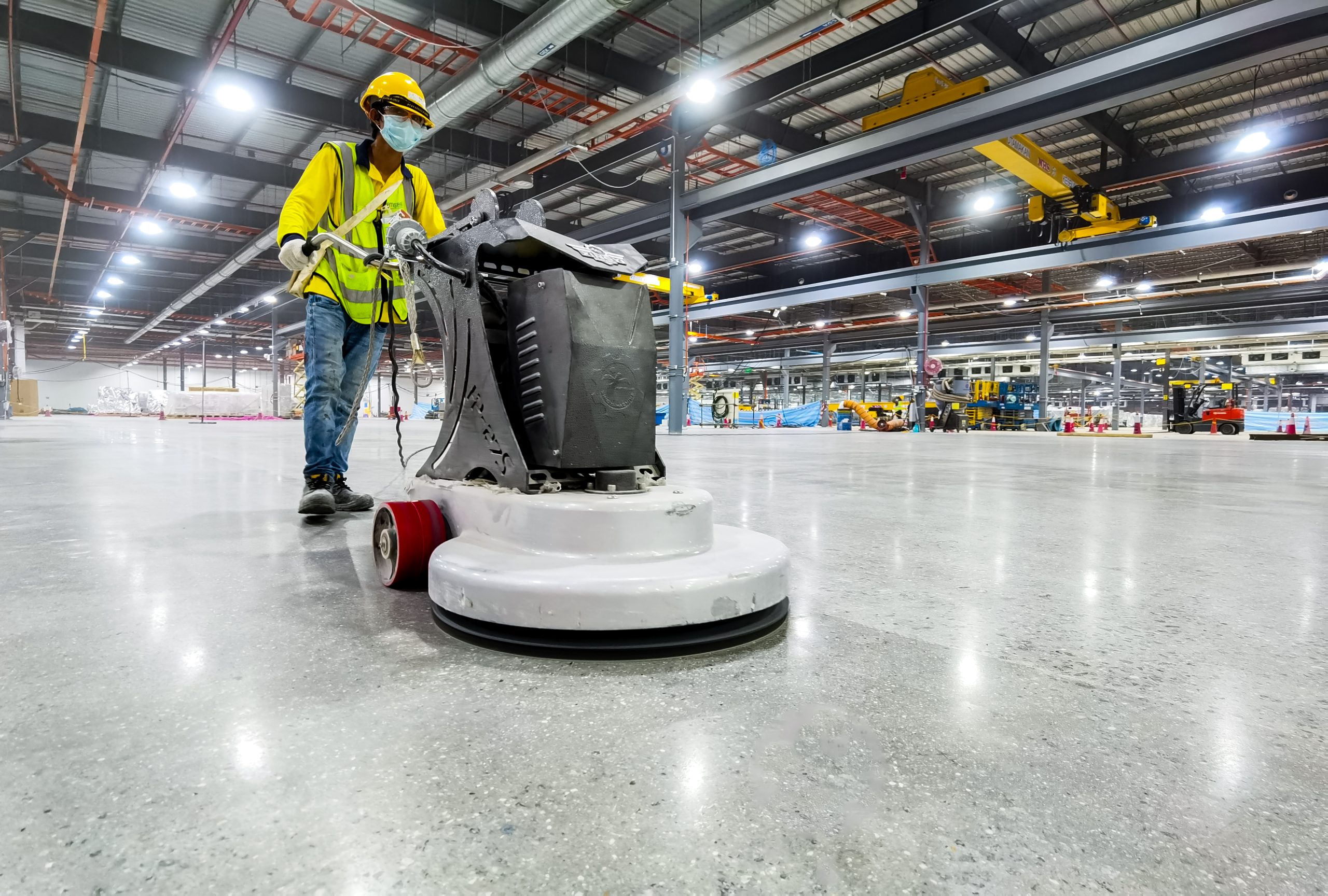 KCP Projects Sdn Bhd – Penutup Air Muar, Konkrit Polished & Lantai Epoxy Berkualiti